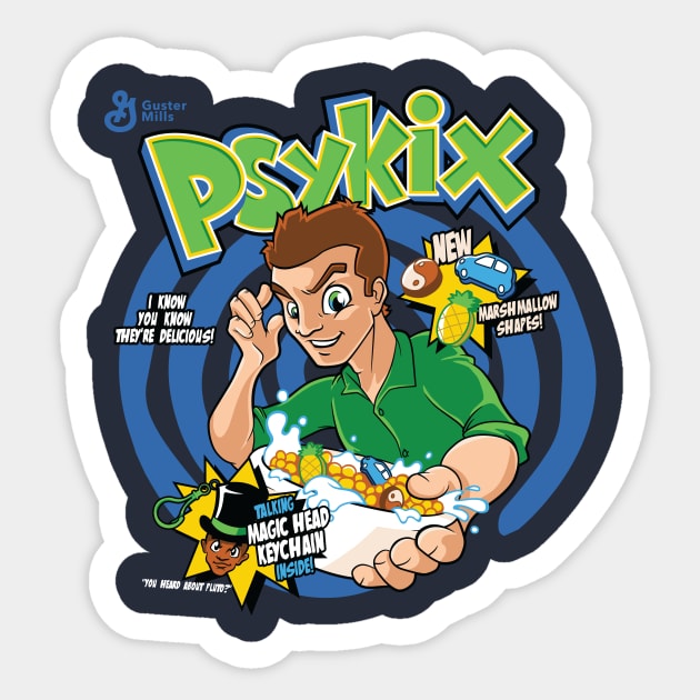 Psykix Cereal Sticker by FOUREYEDESIGN